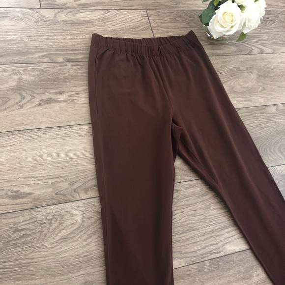 ROAMAN’S elastic waistband brown leggings plus size medium tall 14/16 - Picture 2 of 6